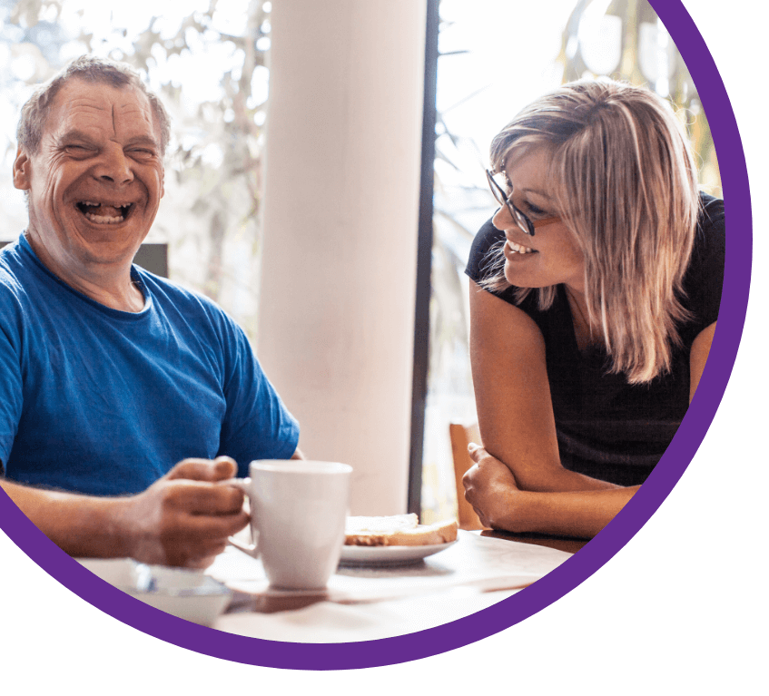 Two People Laughing Image Left